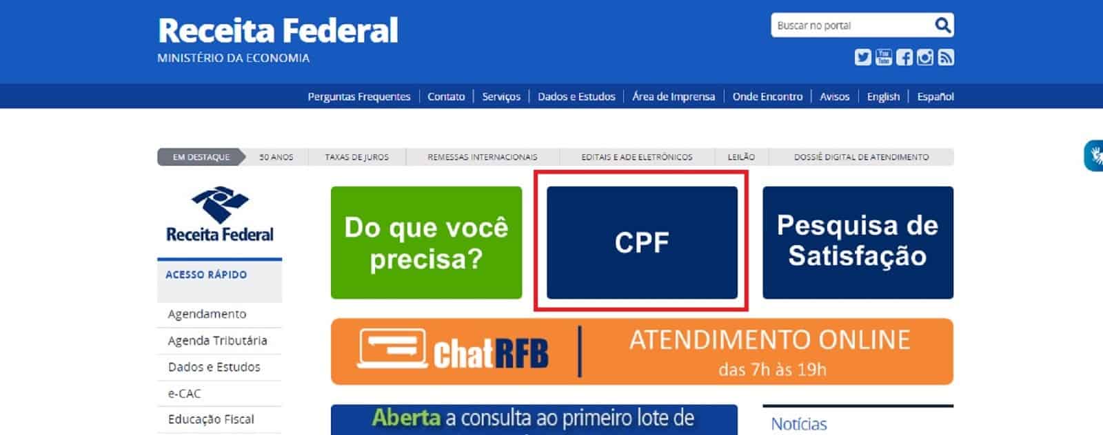 site-da-receita-federal-para-consultar-cpf